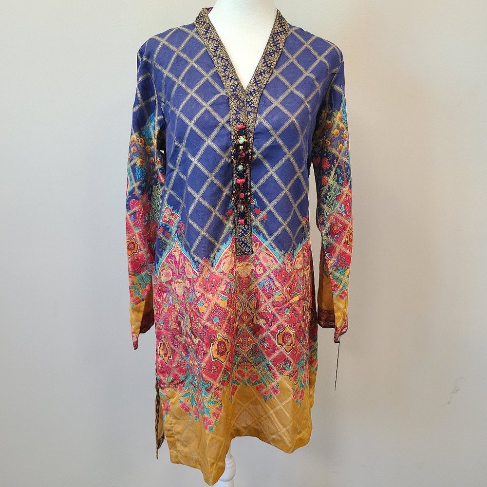 Lime Light Beaded Blouse NWT
